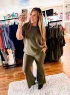 Barely There Lounge Set - Olive-Dear Me Southern Boutique, located in DeRidder, Louisiana