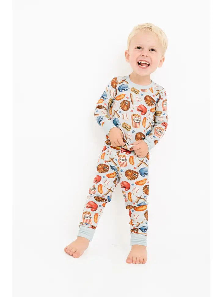 Baseball Bamboo 2pc Set-Kids-Dear Me Southern Boutique, located in DeRidder, Louisiana