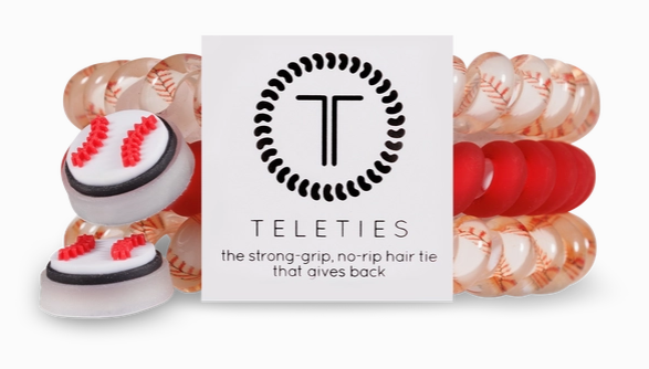 Baseball Small Teleties-Gifts-Dear Me Southern Boutique, located in DeRidder, Louisiana