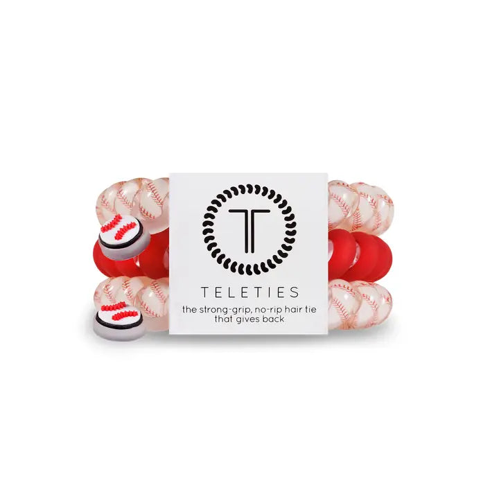 Baseball Small Teleties-Small Hair Ties-Dear Me Southern Boutique, located in DeRidder, Louisiana