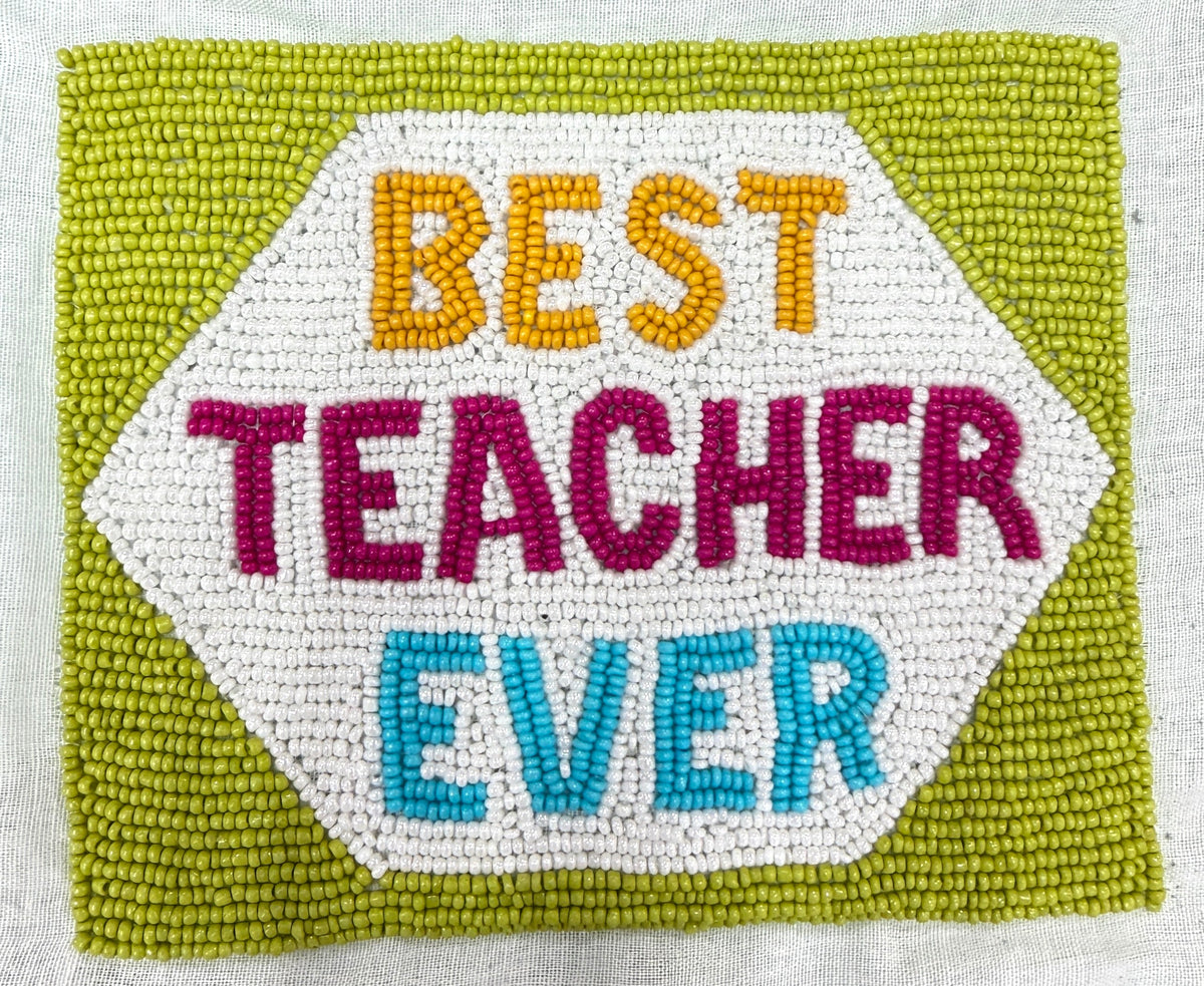 Beaded Coin Purse- Best Teacher Ever-Presales-Dear Me Southern Boutique, located in DeRidder, Louisiana