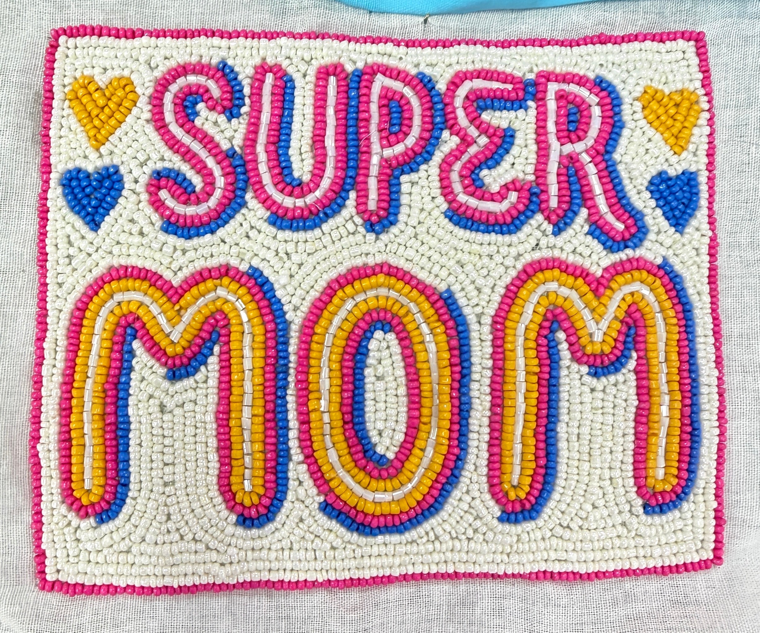 Beaded Coin Purse- Super Mom-Presales-Dear Me Southern Boutique, located in DeRidder, Louisiana