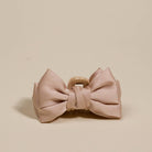 Beige - Mini Satin Bougie Bow Claw Clip-Hair Clips-Dear Me Southern Boutique, located in DeRidder, Louisiana