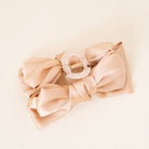 Beige - Satin Bougie Bow Claw Clip-Hair Clips-Dear Me Southern Boutique, located in DeRidder, Louisiana
