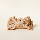 Beige - Satin Bougie Bow Claw Clip-Hair Clips-Dear Me Southern Boutique, located in DeRidder, Louisiana