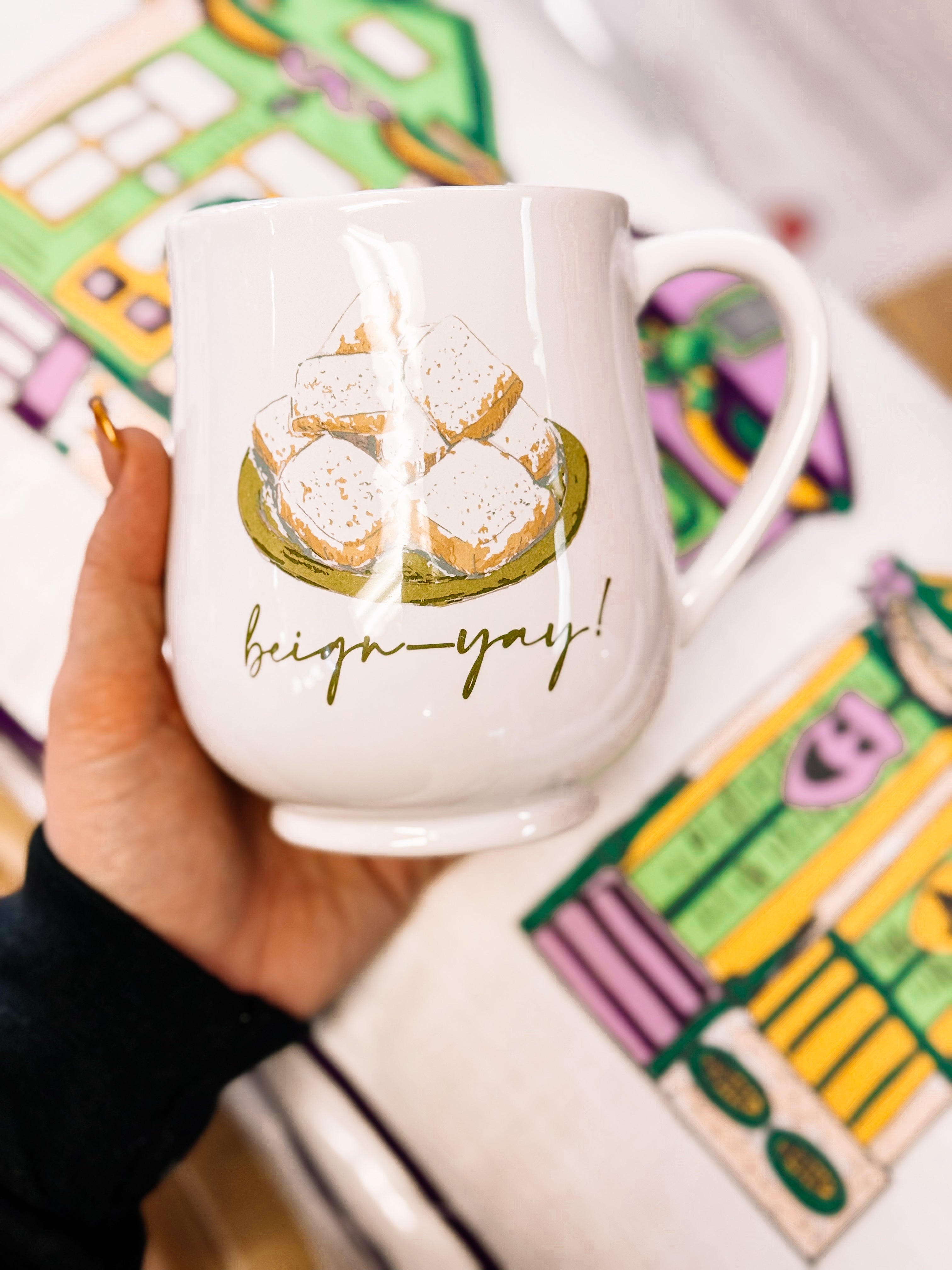 Beign-Yay Ceramic Coffee Mug-Mugs-Dear Me Southern Boutique, located in DeRidder, Louisiana