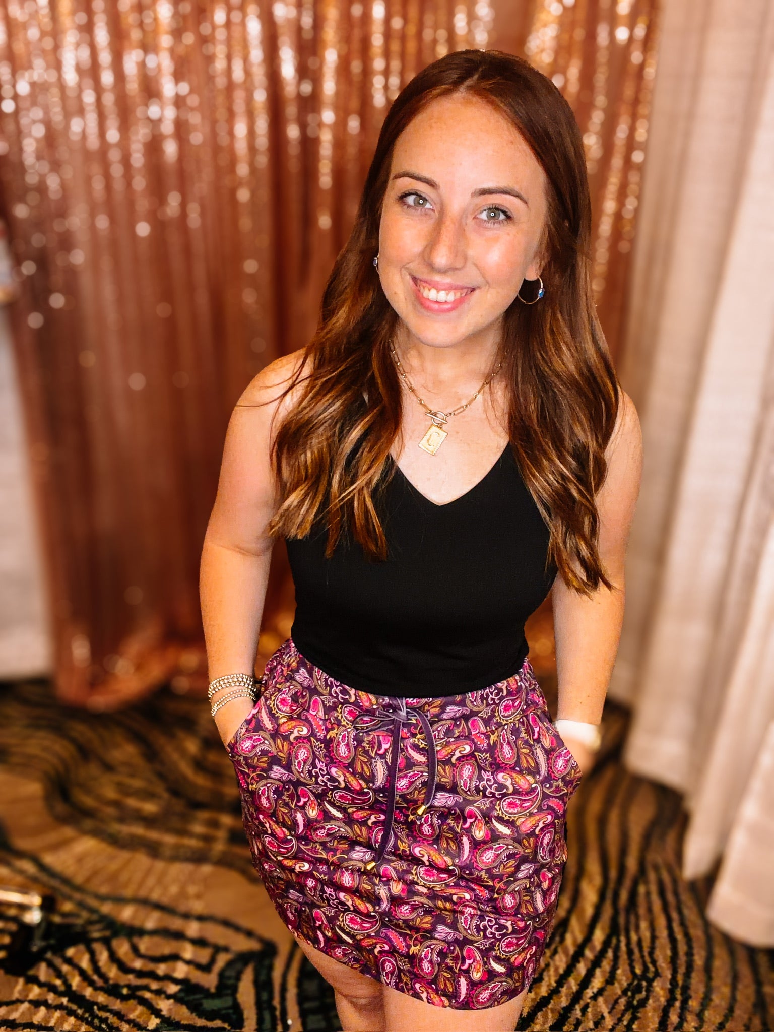 Berry Paisley Everyday Skort-Skort-Dear Me Southern Boutique, located in DeRidder, Louisiana