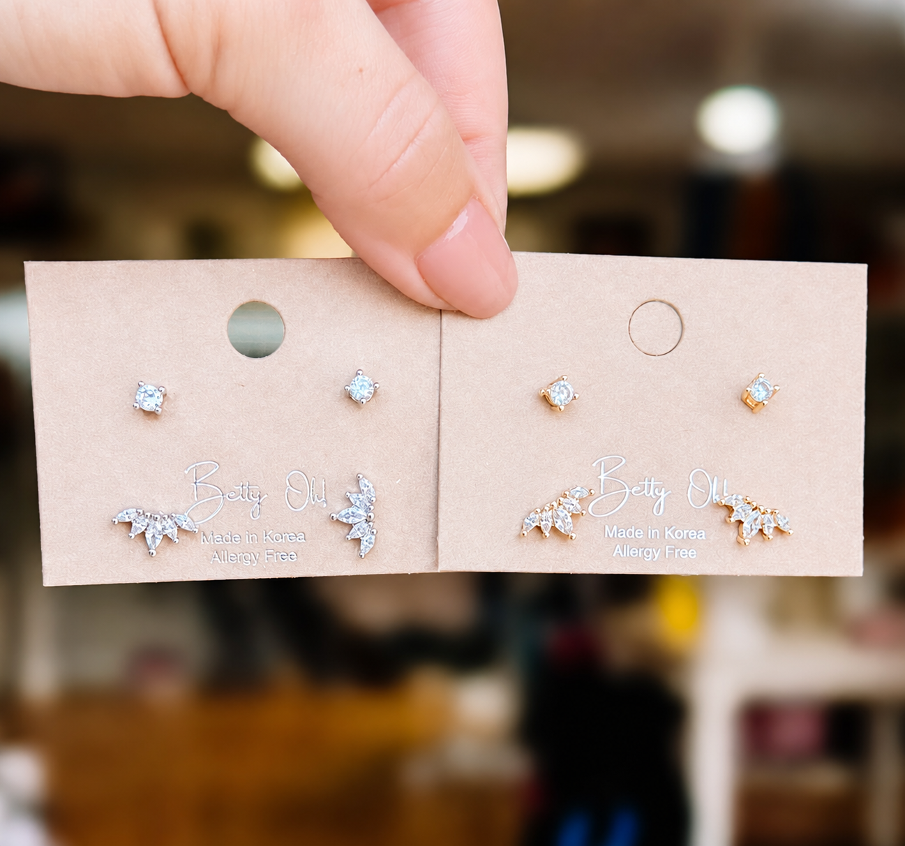 Betty Oh Dainty Dazzle Studs-Earrings-Dear Me Southern Boutique, located in DeRidder, Louisiana