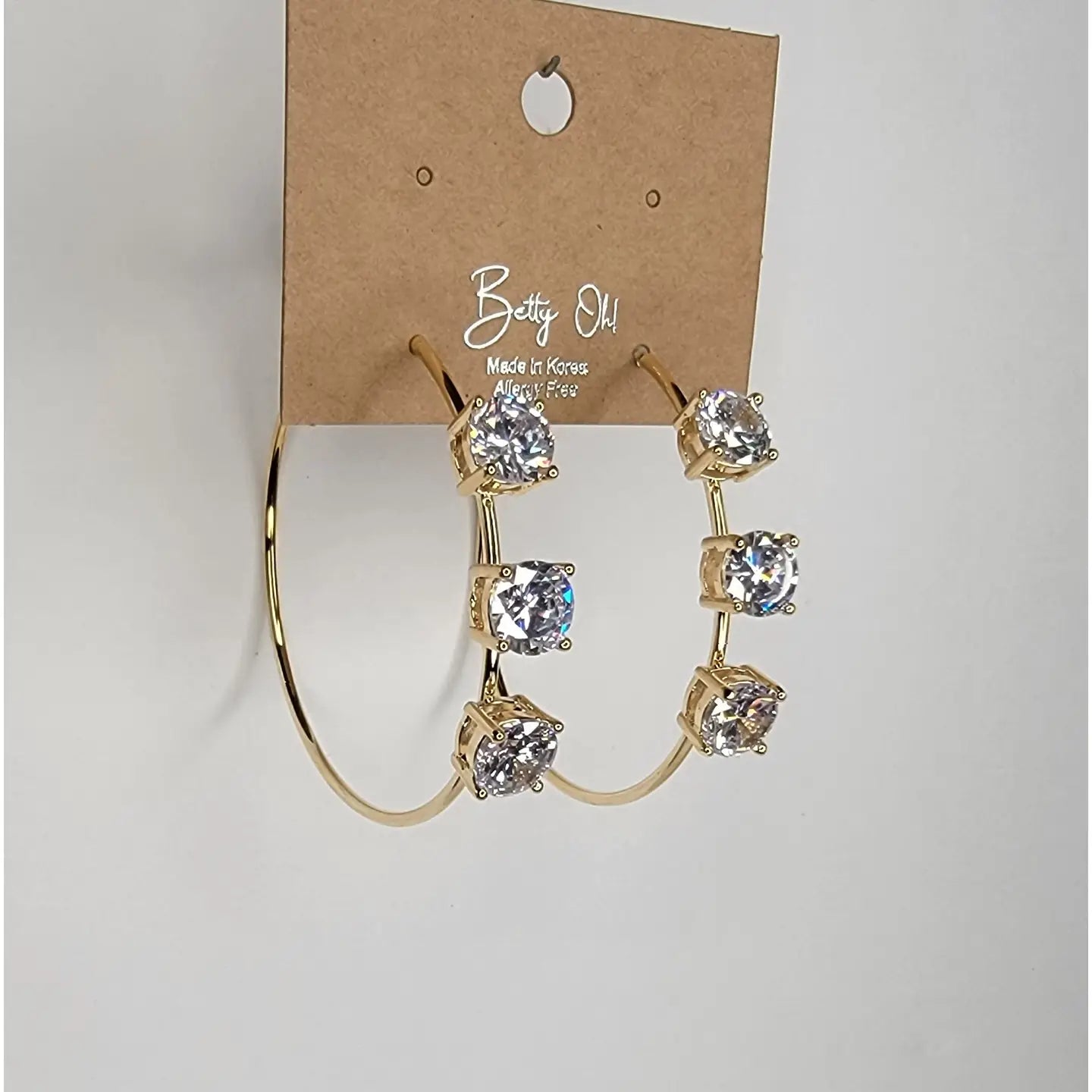 Betty Oh Decorated Hoop Earrings-Jewelry - Earrings-Dear Me Southern Boutique, located in DeRidder, Louisiana