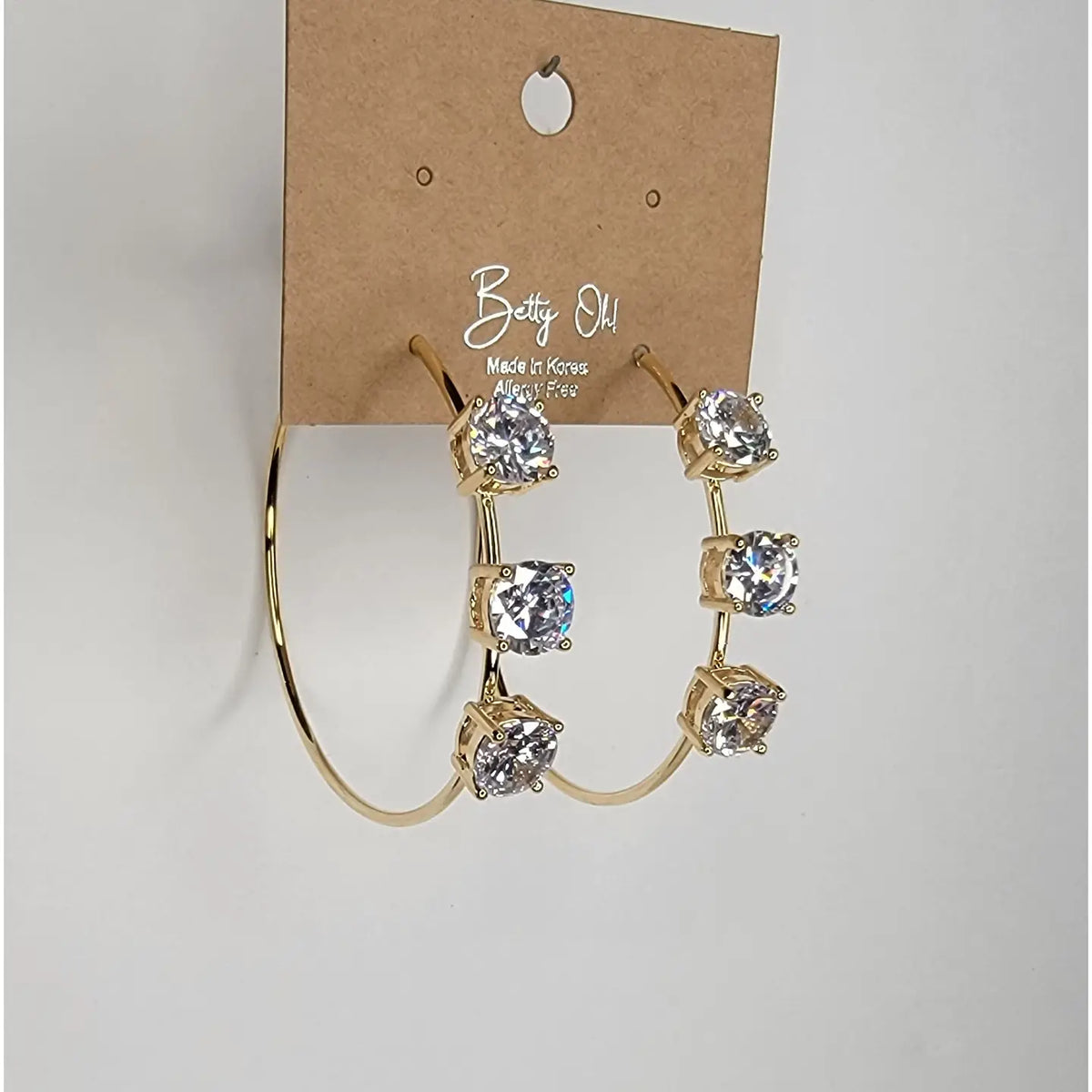 Betty Oh Decorated Hoop Earrings-Jewelry - Earrings-Dear Me Southern Boutique, located in DeRidder, Louisiana