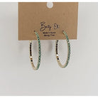 Betty Oh Opal Hoop Earrings-Presales-Dear Me Southern Boutique, located in DeRidder, Louisiana