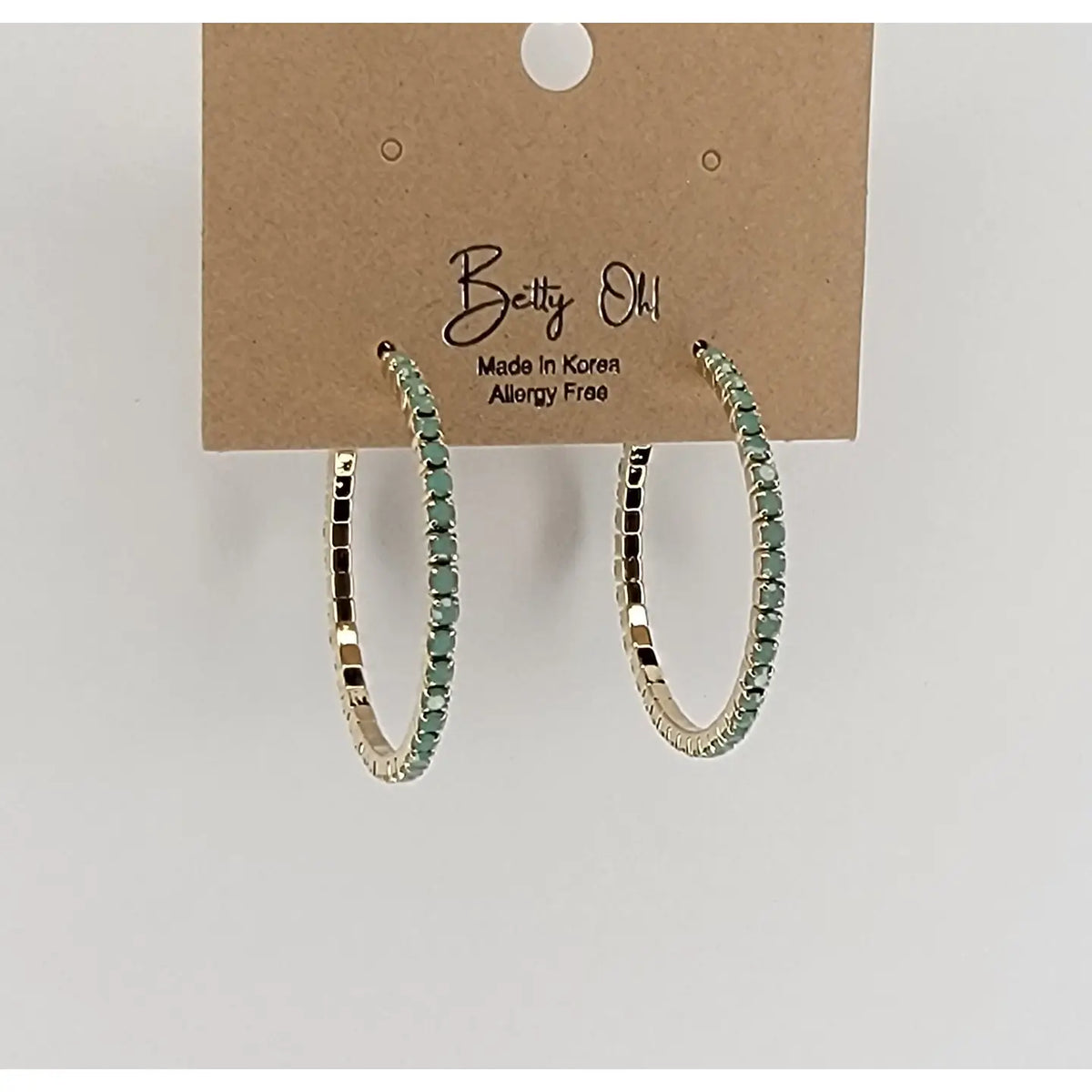 Betty Oh Opal Hoop Earrings-Presales-Dear Me Southern Boutique, located in DeRidder, Louisiana