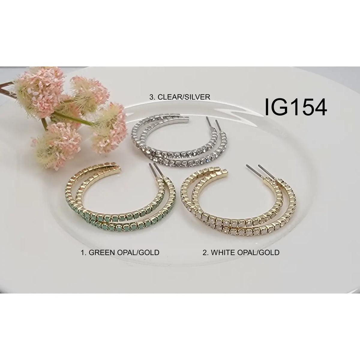 Betty Oh Opal Hoop Earrings-Presales-Dear Me Southern Boutique, located in DeRidder, Louisiana