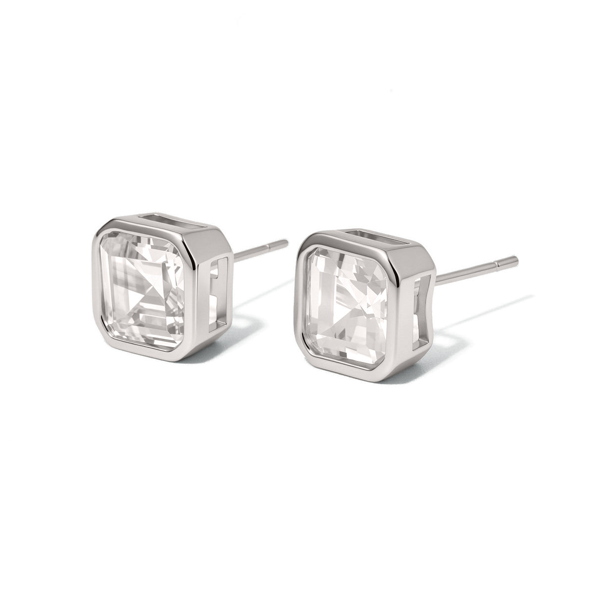 Bezel Diamond Stud Earrings - WATERPROOF-Presales-Dear Me Southern Boutique, located in DeRidder, Louisiana