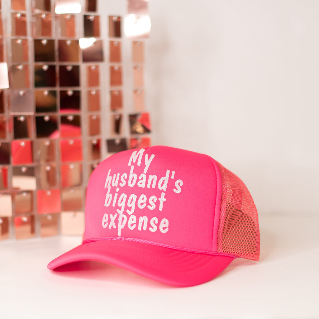 Biggest Expense Trucker Hat-Athletic Hats-Dear Me Southern Boutique, located in DeRidder, Louisiana