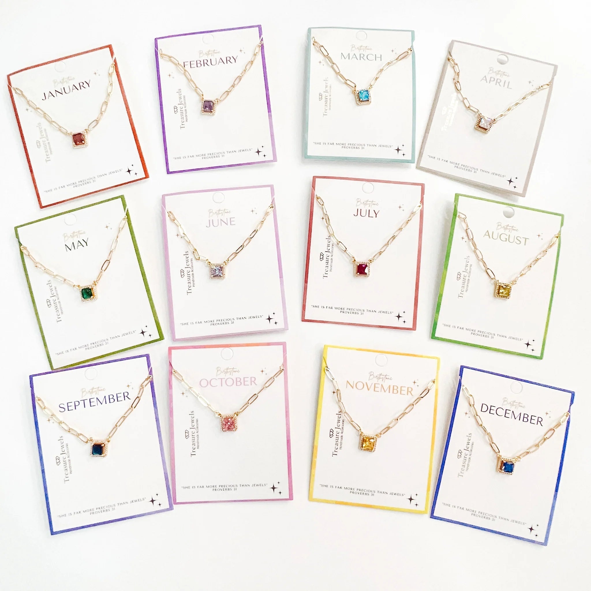 Birthstone Necklace-Necklaces-Dear Me Southern Boutique, located in DeRidder, Louisiana