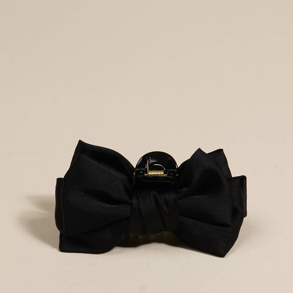 Black - Mini Satin Bougie Bow Claw Clip-Hair Clips-Dear Me Southern Boutique, located in DeRidder, Louisiana