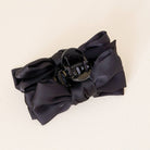 Black - Satin Bougie Bow Claw Clip-Hair Clips-Dear Me Southern Boutique, located in DeRidder, Louisiana