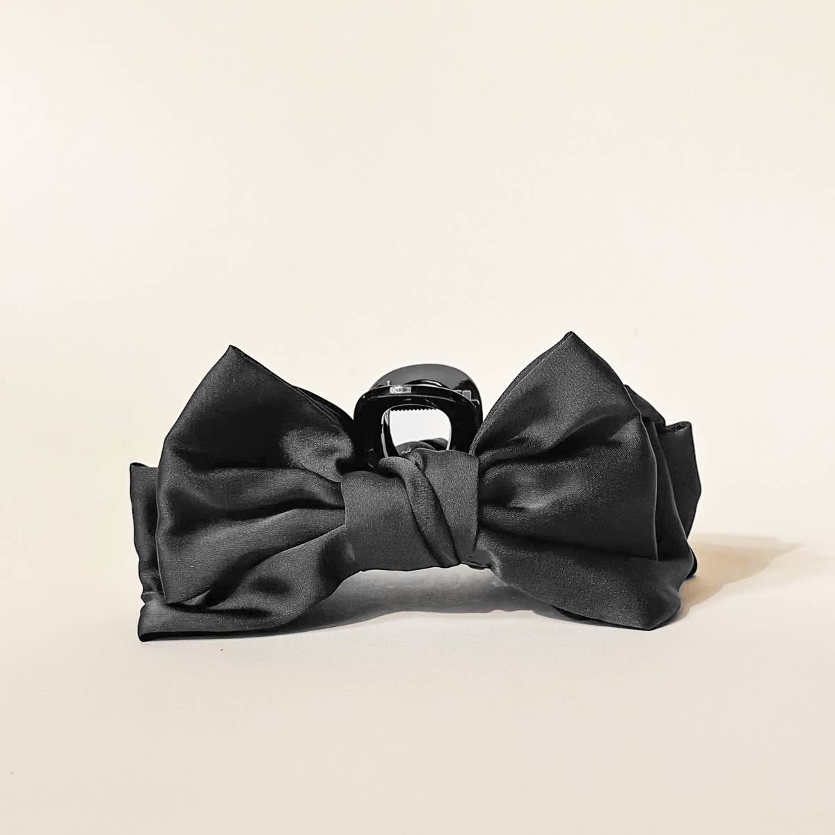 Black - Satin Bougie Bow Claw Clip-Hair Clips-Dear Me Southern Boutique, located in DeRidder, Louisiana