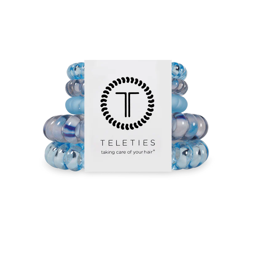 Blue Lagoon Mixed Pack Teleties-Mixed Hair Ties-Dear Me Southern Boutique, located in DeRidder, Louisiana