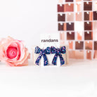 Blue Mermaid Coquette Bow Randans-Earrings-Dear Me Southern Boutique, located in DeRidder, Louisiana