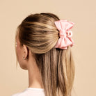 Blush - Mini Satin Bougie Bow Claw Clip-Hair Clip-Dear Me Southern Boutique, located in DeRidder, Louisiana