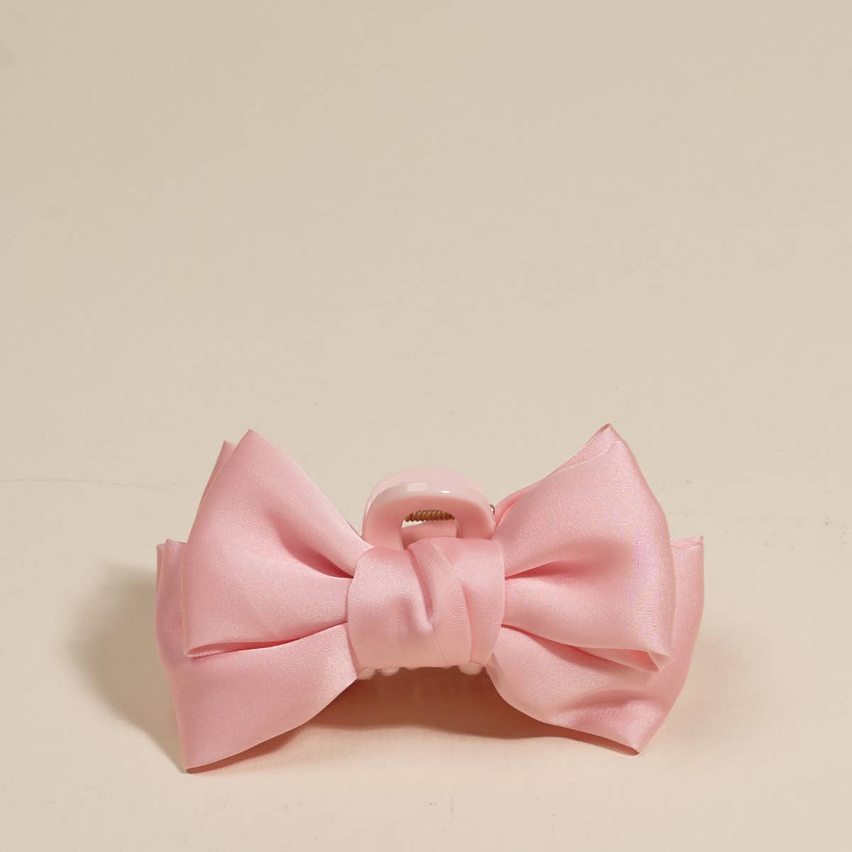 Blush - Mini Satin Bougie Bow Claw Clip-Hair Clip-Dear Me Southern Boutique, located in DeRidder, Louisiana