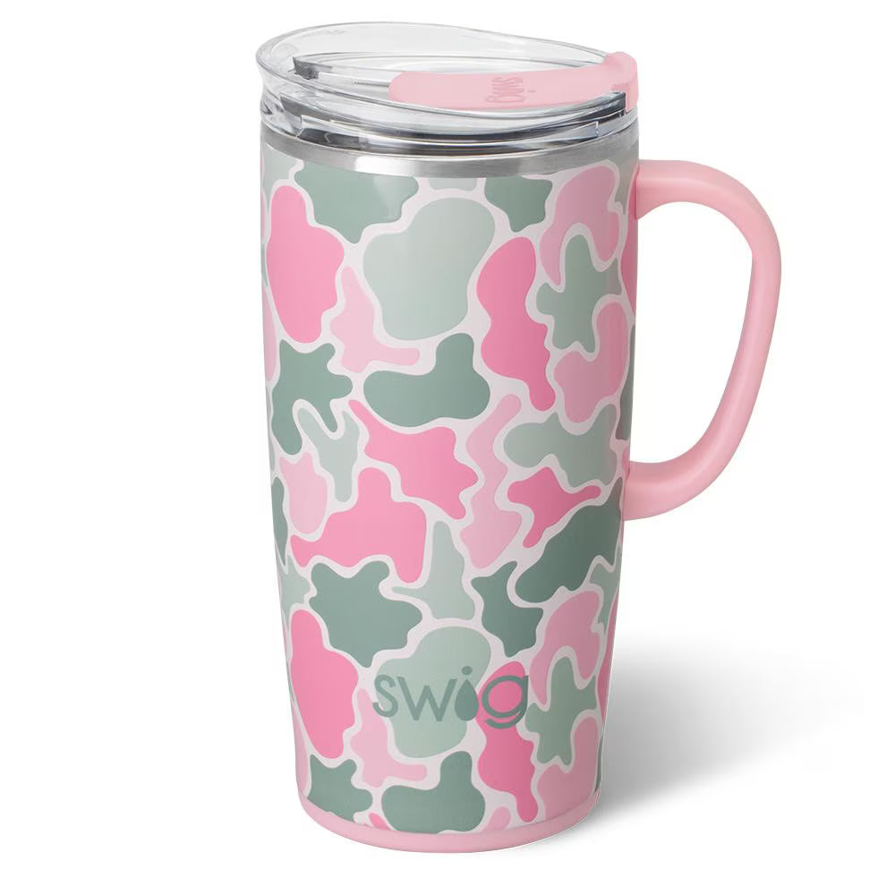 Blushing Camo Travel Mug 22oz-Travel Mugs-Dear Me Southern Boutique, located in DeRidder, Louisiana