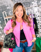 Button Up Cardigan-Fuchsia-Cardigans-Dear Me Southern Boutique, located in DeRidder, Louisiana