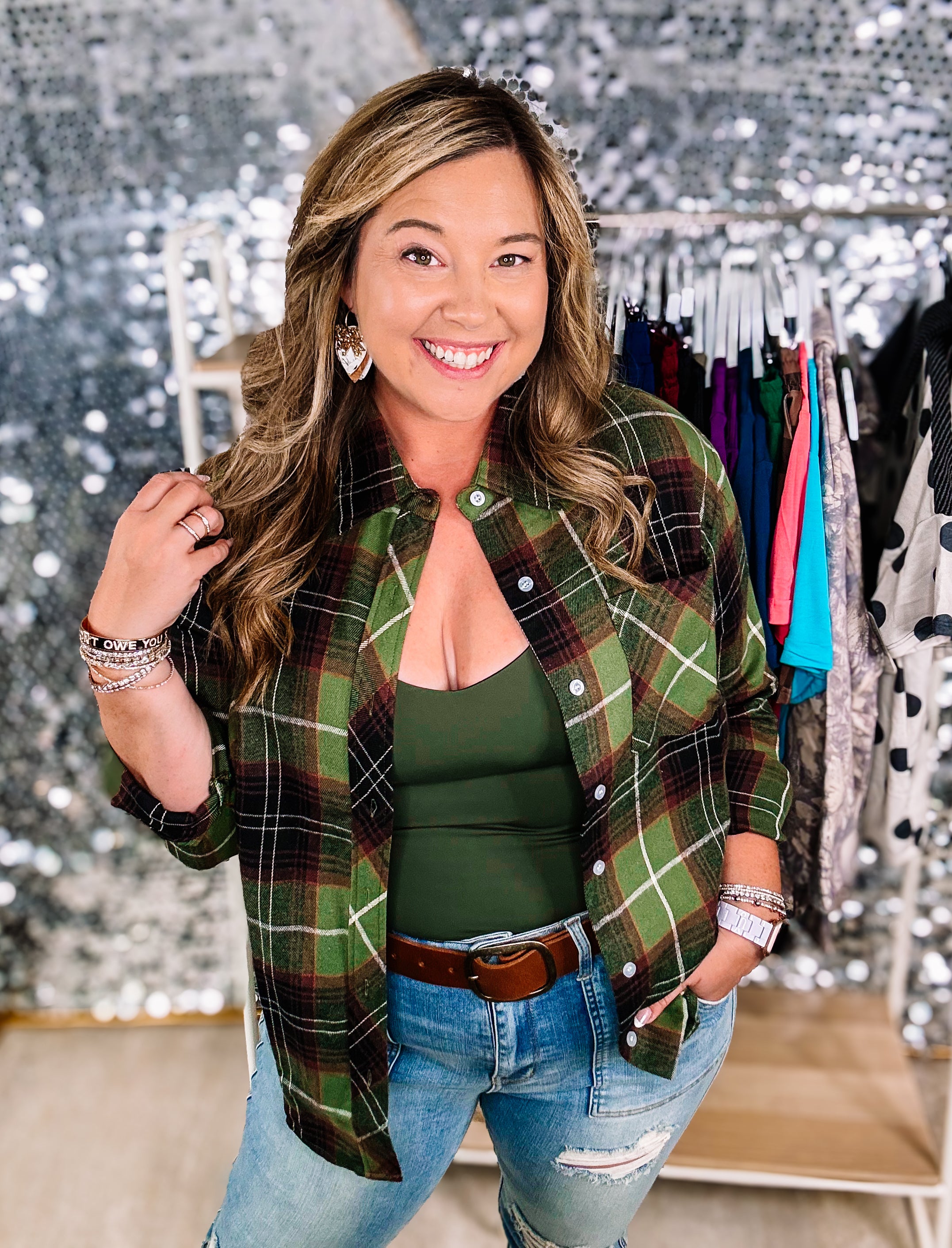 Body Mold Built In Bra Tank - Olive-Loungewear-Dear Me Southern Boutique, located in DeRidder, Louisiana