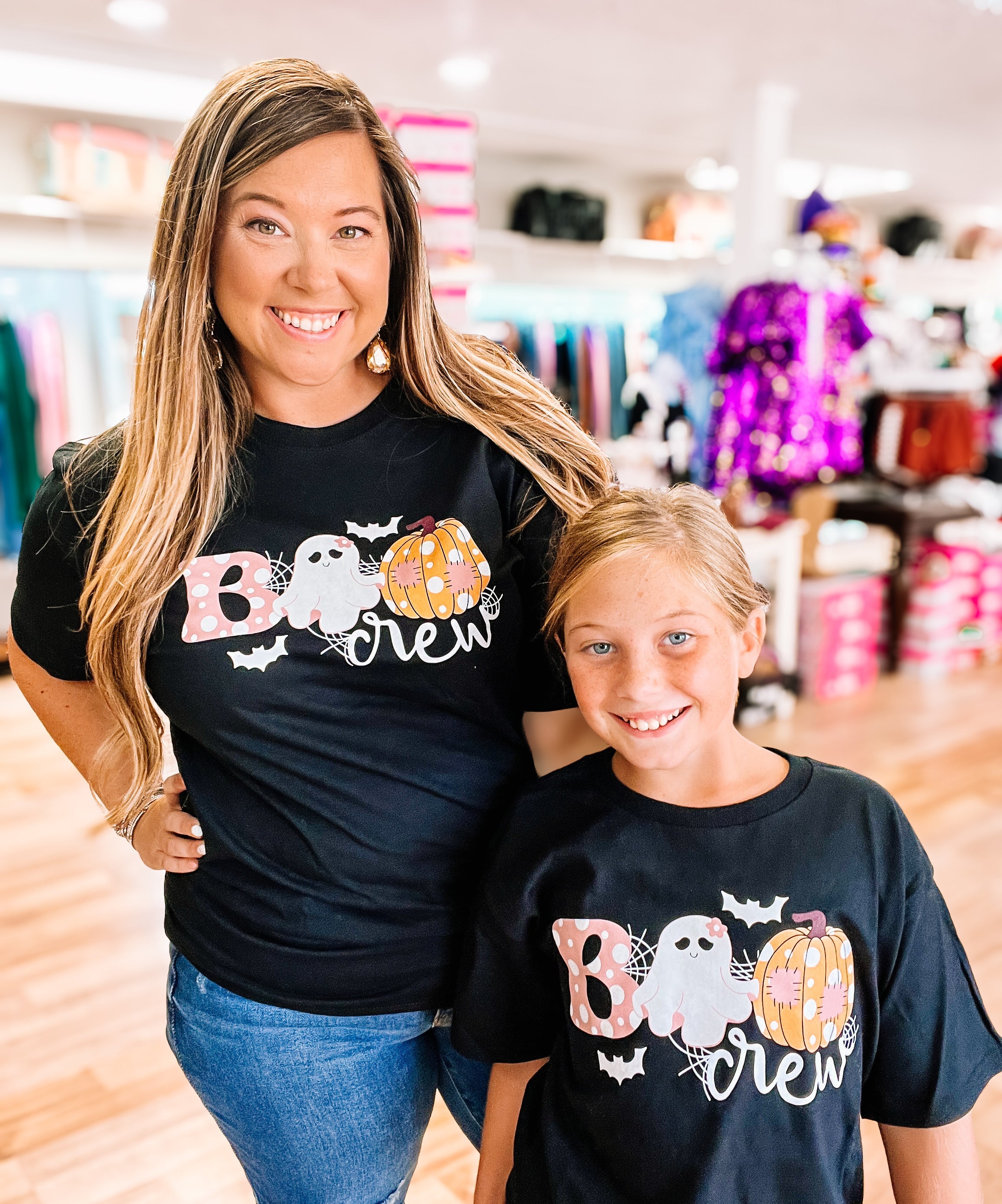 Boo Crew Tee - Adult-Graphic Tops-Dear Me Southern Boutique, located in DeRidder, Louisiana