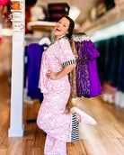 Boo-Jee Luxe PJ Set- Pink Ghost-Dear Me Southern Boutique, located in DeRidder, Louisiana