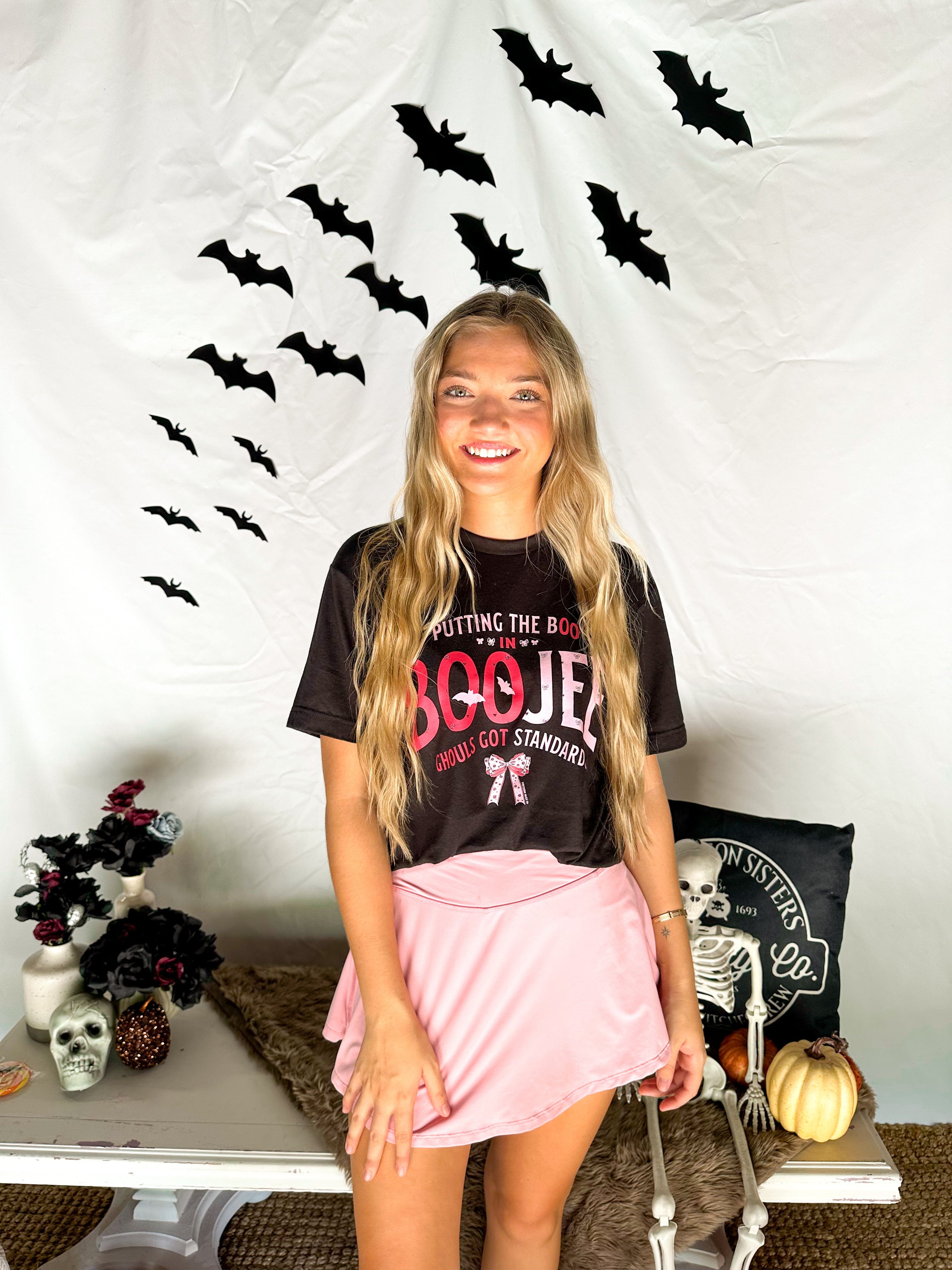 Boo in Boojee Tee-Dear Me Southern Boutique, located in DeRidder, Louisiana
