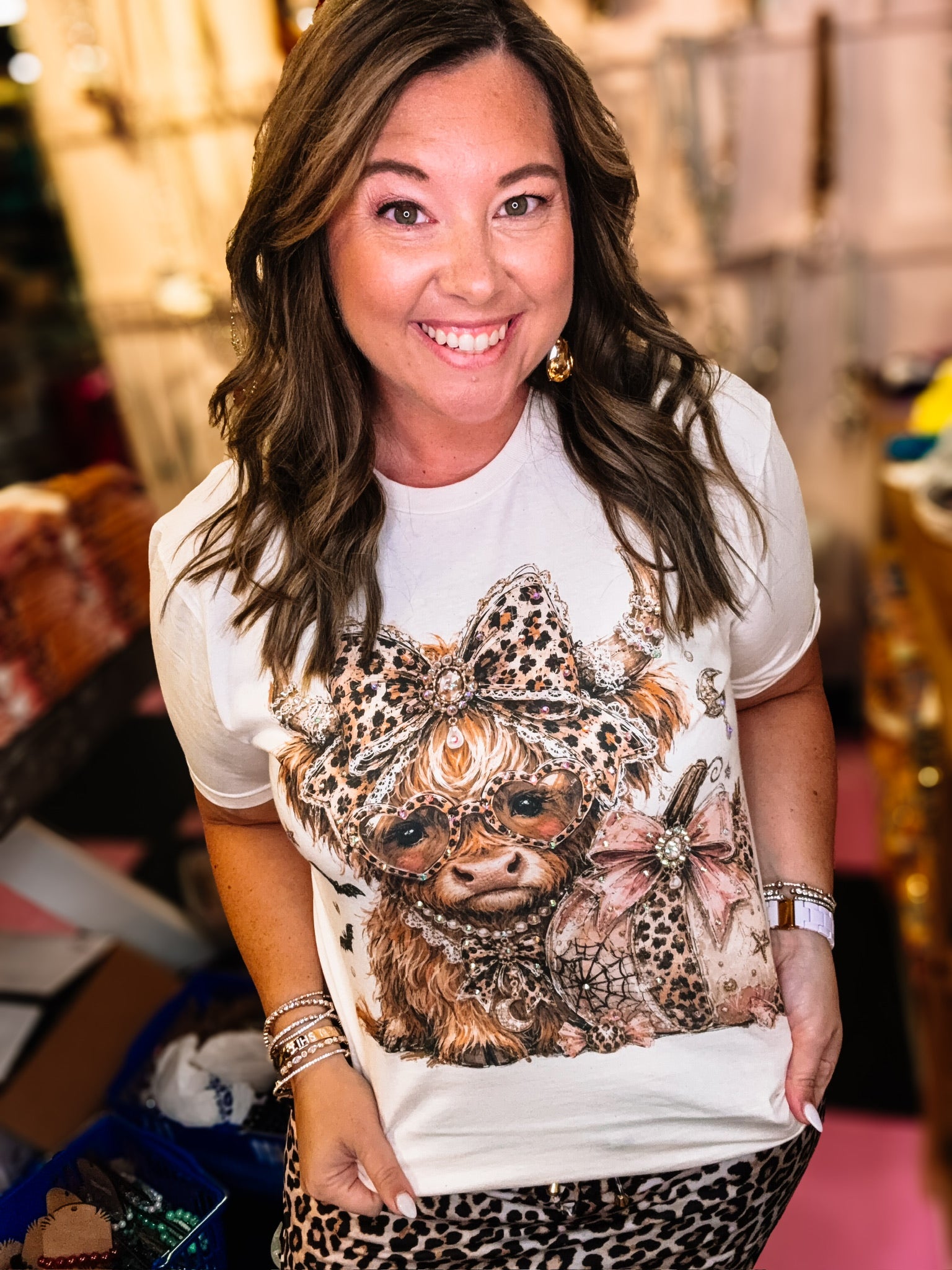 Boojee Moo Bougie Rhinestone Tee-Graphic Tees-Dear Me Southern Boutique, located in DeRidder, Louisiana