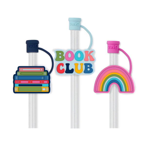Book Club Straw Topper Set-Drinkwear-Dear Me Southern Boutique, located in DeRidder, Louisiana