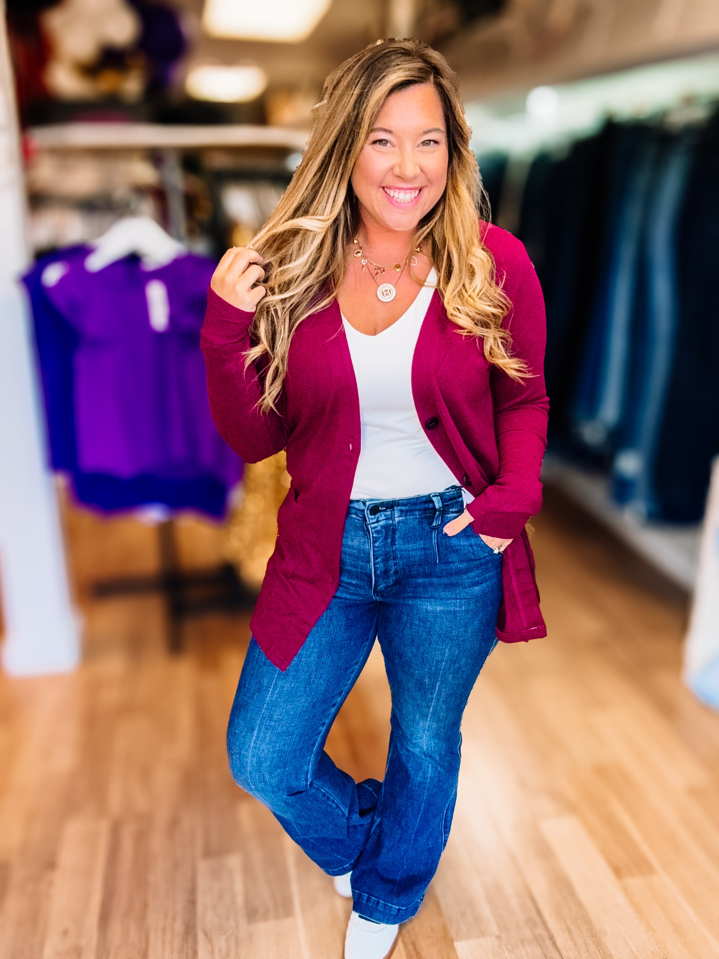 Boss Babe Bootcut Trousers-Jeans-Dear Me Southern Boutique, located in DeRidder, Louisiana