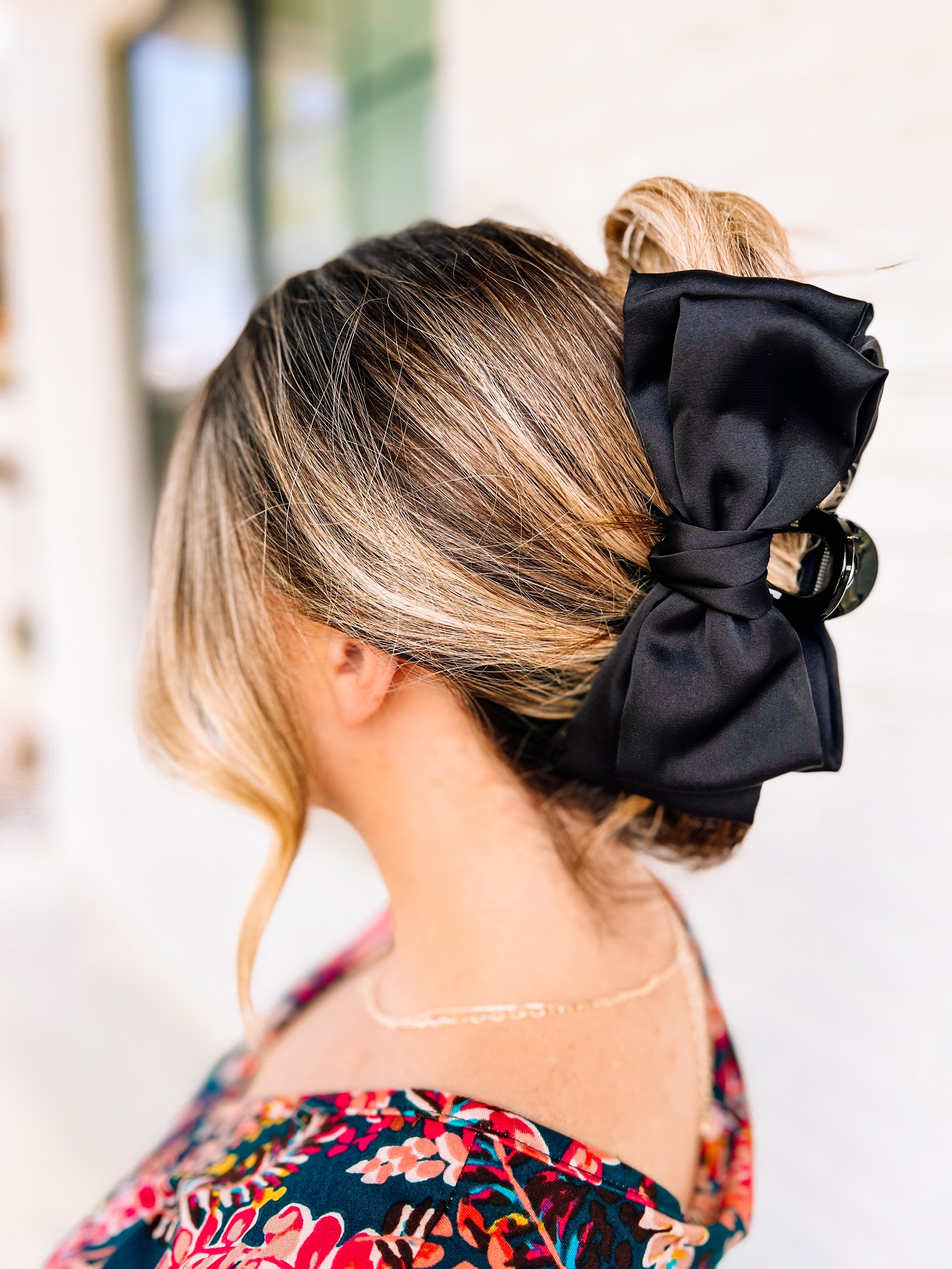 Bougie Bow Clips- Black-Hair Clips-Dear Me Southern Boutique, located in DeRidder, Louisiana