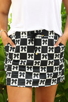 Bow Chic Checkered Everyday Skort-Skort-Dear Me Southern Boutique, located in DeRidder, Louisiana