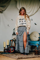 Bows and Skulls Bomba Sweatshirt-Dear Me Southern Boutique, located in DeRidder, Louisiana