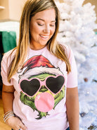 Bubblegum Grinchy Tee-Graphic Tops-Dear Me Southern Boutique, located in DeRidder, Louisiana