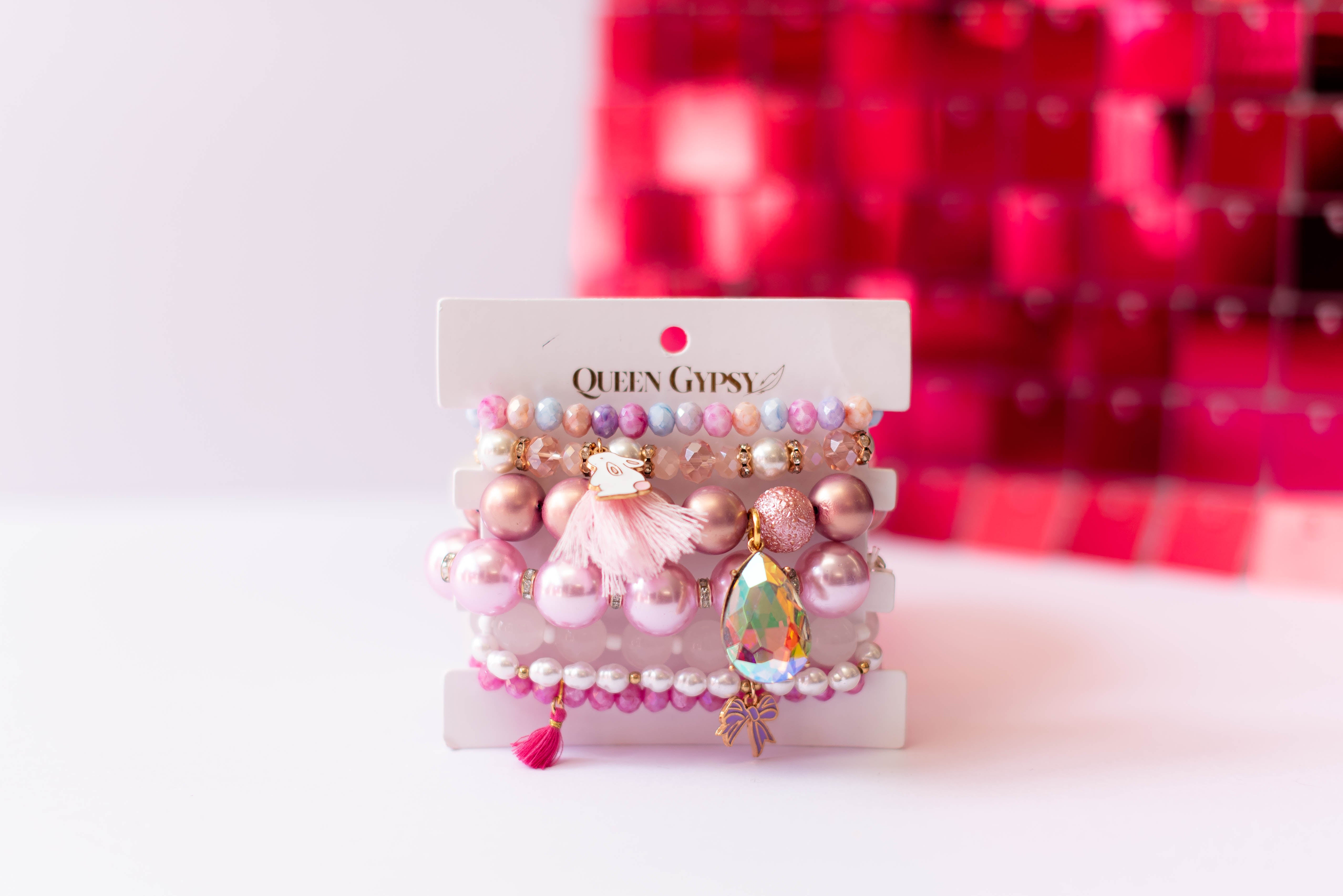 Bunny Kisses Jumbo Bracelet Stack-Jewelry - Bracelets-Dear Me Southern Boutique, located in DeRidder, Louisiana