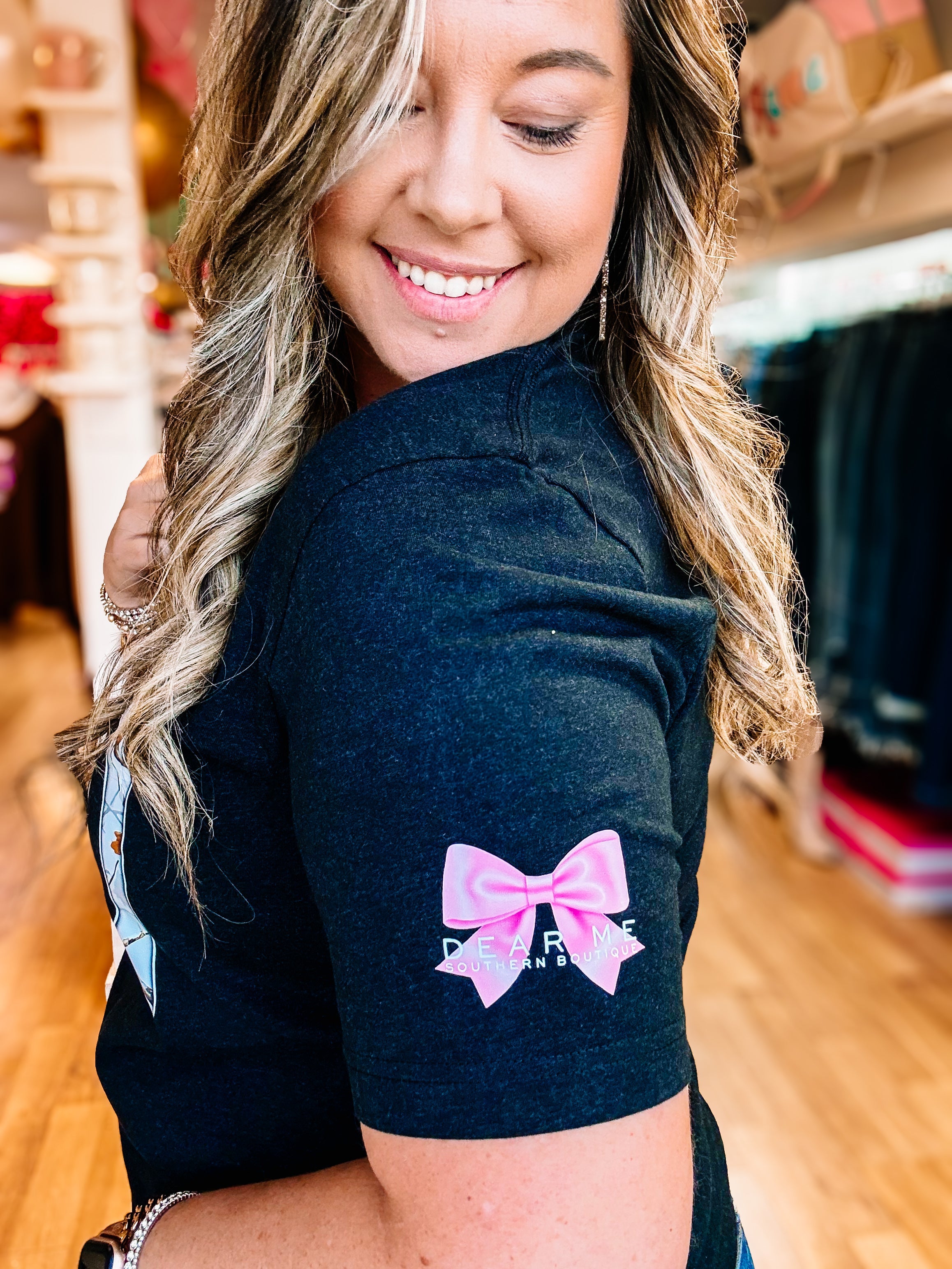 But God Blessings Tee-Graphic Tops-Dear Me Southern Boutique, located in DeRidder, Louisiana