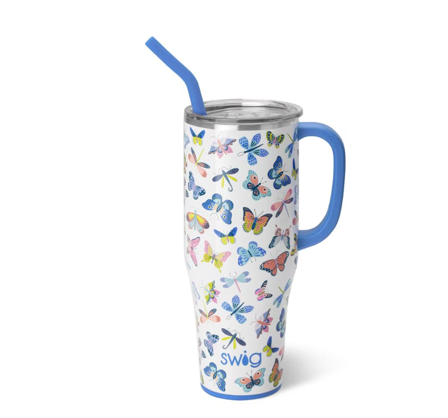 Butterfly Bliss Swig Mega Mug 40oz-Mega Mugs-Dear Me Southern Boutique, located in DeRidder, Louisiana