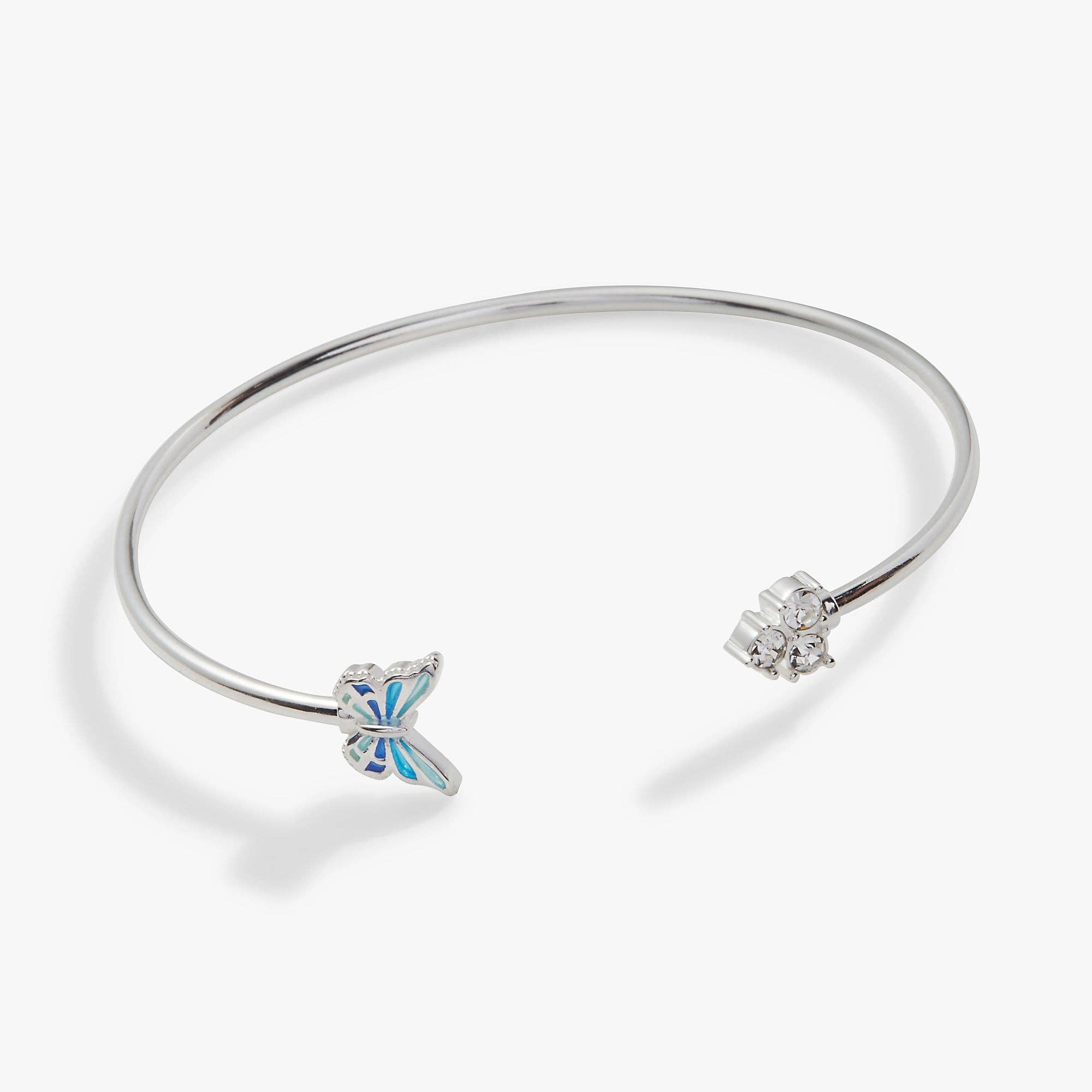 Butterfly Crystal Flex Cuff Bracelet-Bracelets-Dear Me Southern Boutique, located in DeRidder, Louisiana