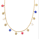 Camila Strand Necklace Gold- Red, White, and Blue Mix-Jewelry-Dear Me Southern Boutique, located in DeRidder, Louisiana