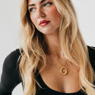 Camille Open Circle Statement Necklace - WATERPROOF-Presales-Dear Me Southern Boutique, located in DeRidder, Louisiana