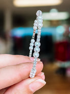 Cannon Single Pearl Crystal Bangle-Bracelets-Dear Me Southern Boutique, located in DeRidder, Louisiana