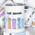 Cat Mom Travel Mug-Travel Mugs-Dear Me Southern Boutique, located in DeRidder, Louisiana