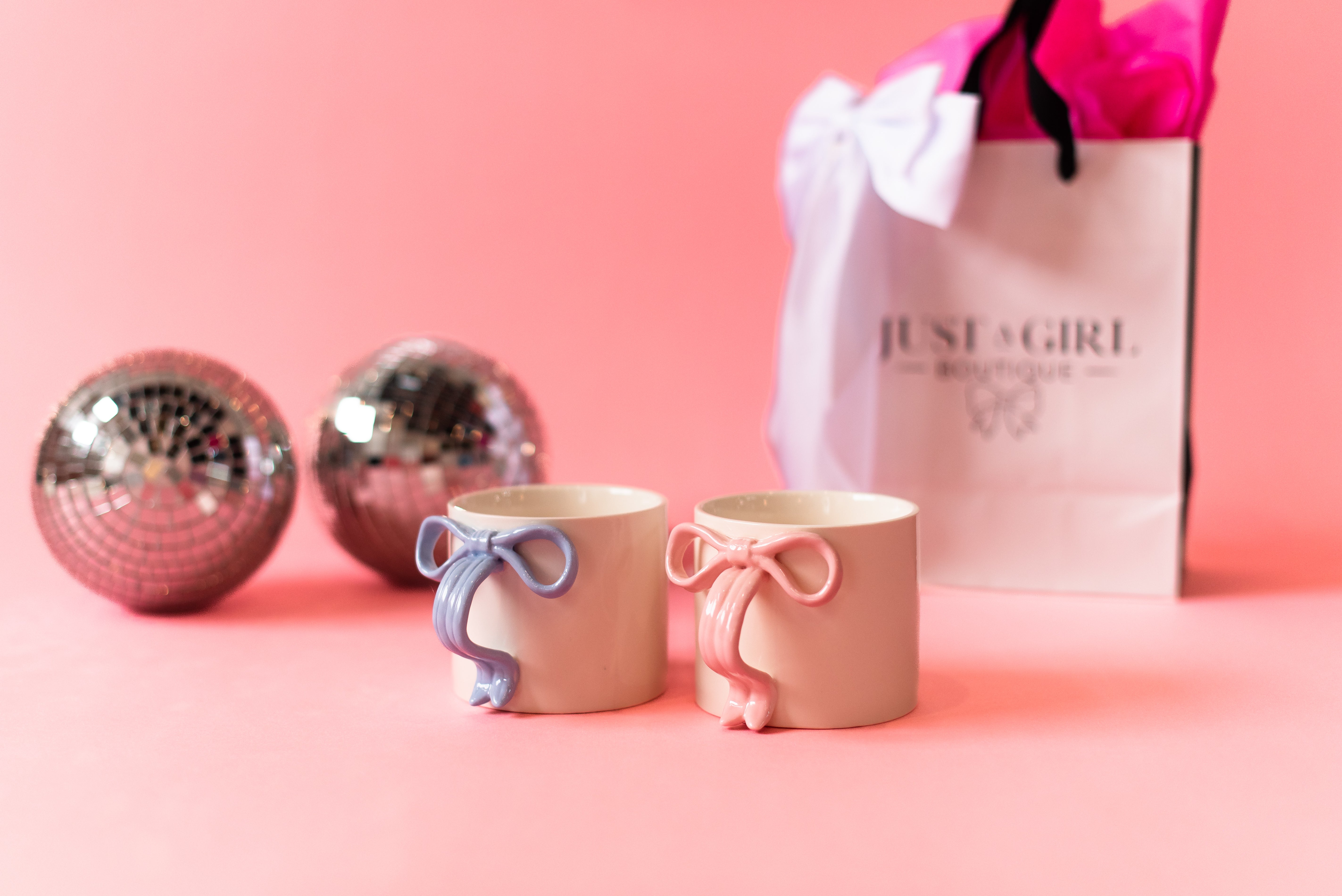 Ceramic Bow Coffee Mug-Mugs-Dear Me Southern Boutique, located in DeRidder, Louisiana