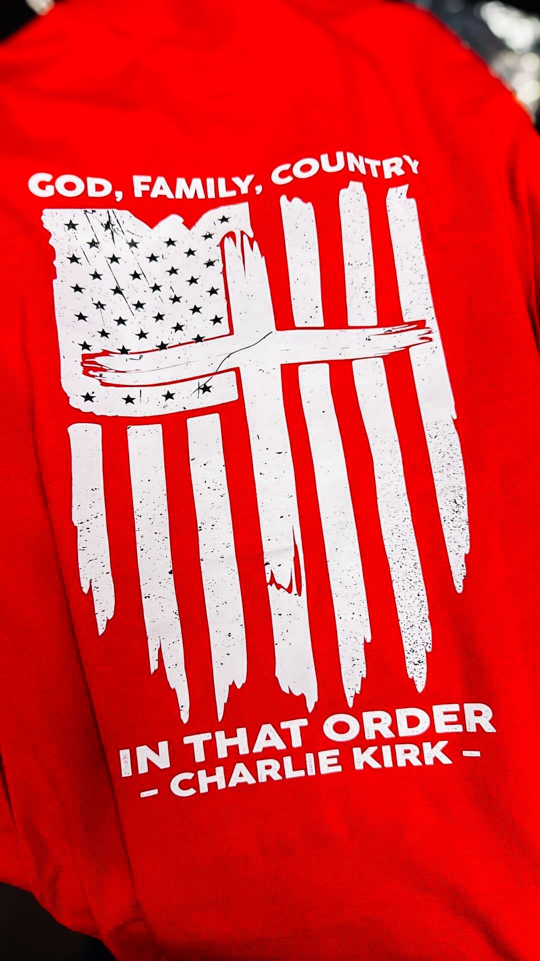 Charlie Kirk Freedom Shirt-Tees-Dear Me Southern Boutique, located in DeRidder, Louisiana